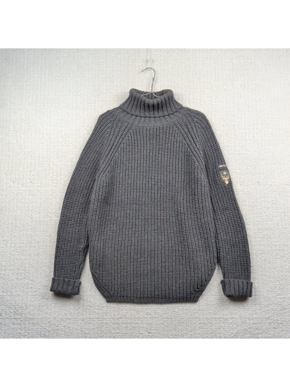 Alp n Rock Fisherman Chunky Cable Knit Turtleneck Jumper Sweater Ski Resort Sz S